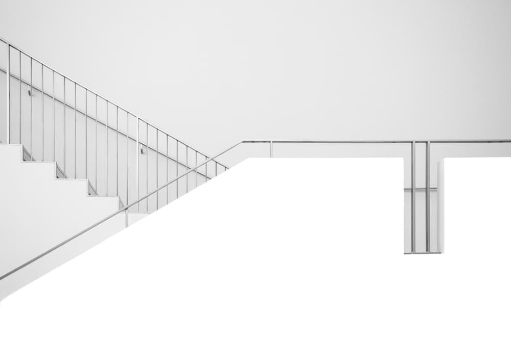 Geometric Staircase Design by Rolf Endermann — canvas wall art