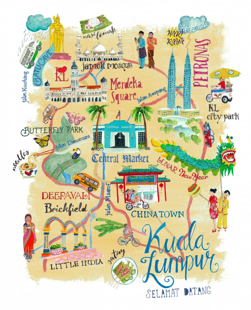 Kuala Lumpur by Caroline Bonne Müller — canvas wall art