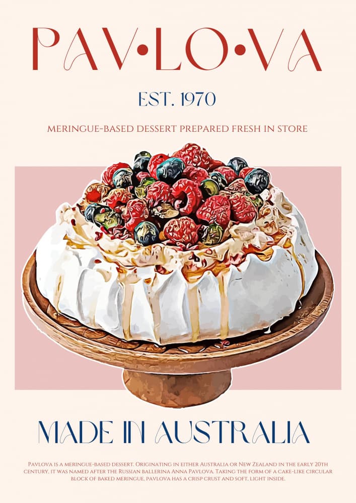 Fresh Berry Pavlova by Nazma Khokhar — canvas wall art