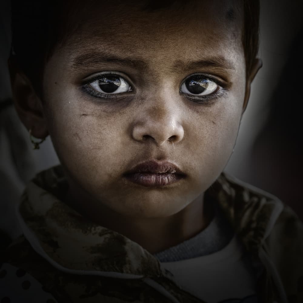 Soulful Child Gaze by Pavol Stranak — canvas wall art