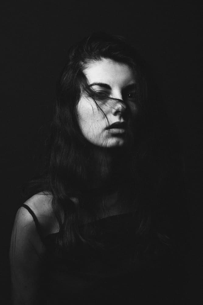 Woman in Deep Shadows by Artem Vasilenko — canvas wall art