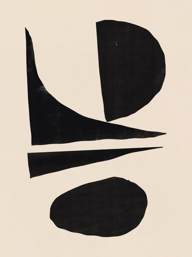 Modern Abstract Shapes by Little Dean — canvas wall art
