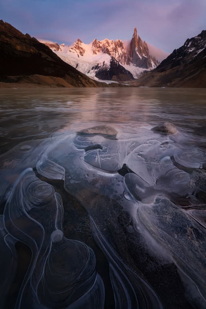 Majestic Frozen Lake Peaks by Yongnan Li (李永男) — canvas wall art