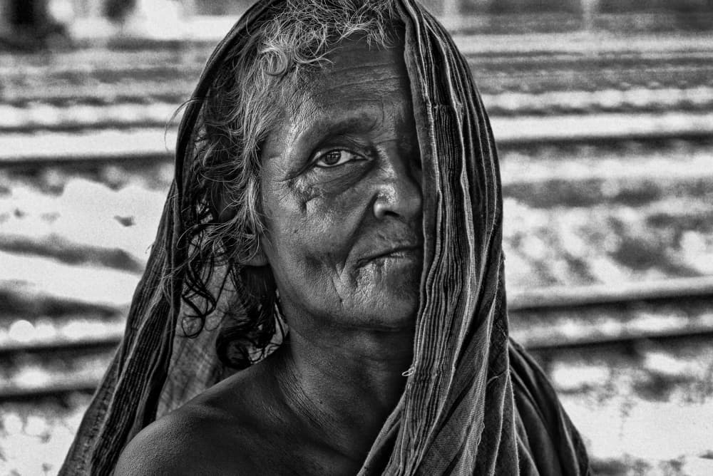 Pensive Elderly Woman by Joxe Inazio Kuesta Garmendia — canvas wall art