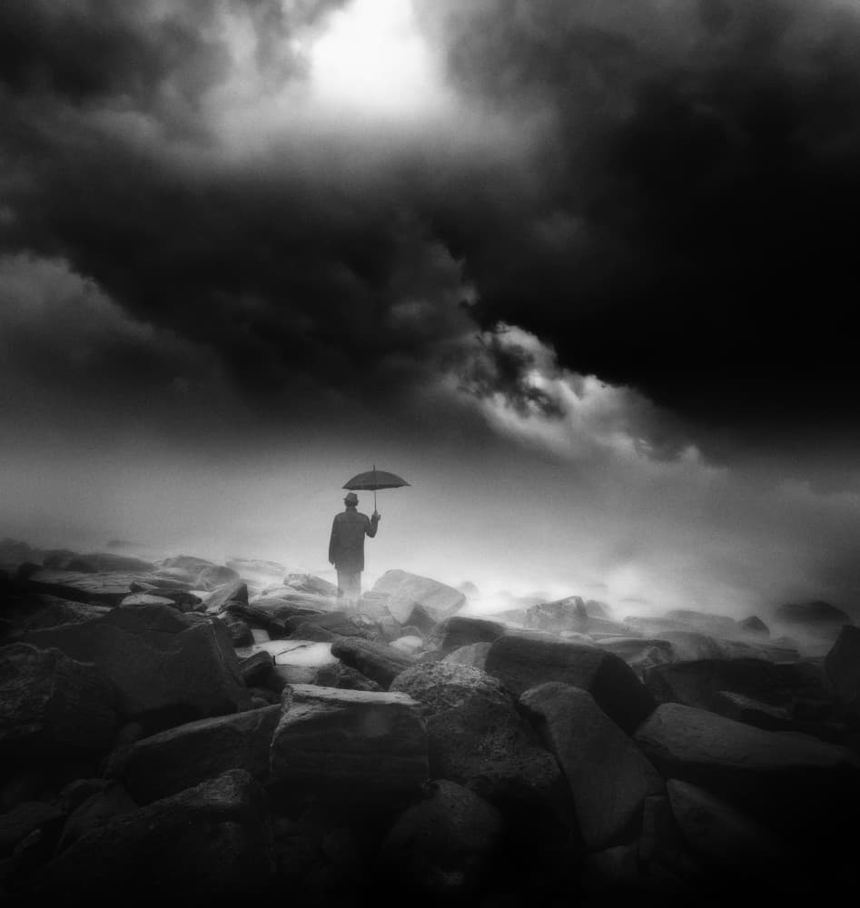 Man Under Stormy Sky by Hari Sulistiawan — canvas wall art