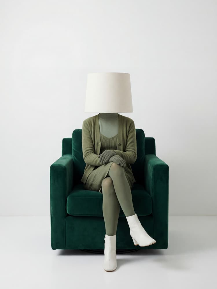 Enigmatic Green Figure by Andreas Magnusson — canvas wall art