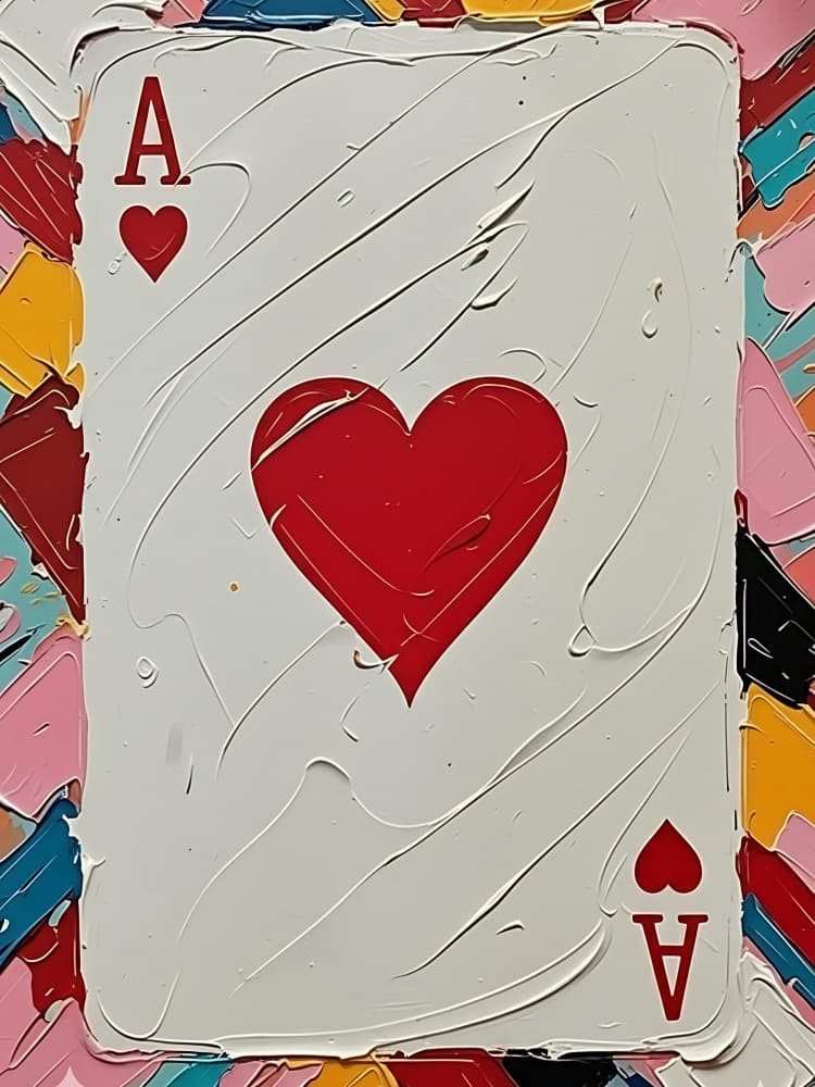 Ace Of Hearts by HUGO — canvas wall art