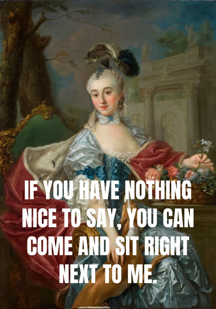 Sassy Lady Portrait Quote by Athene Fritsch — canvas wall art