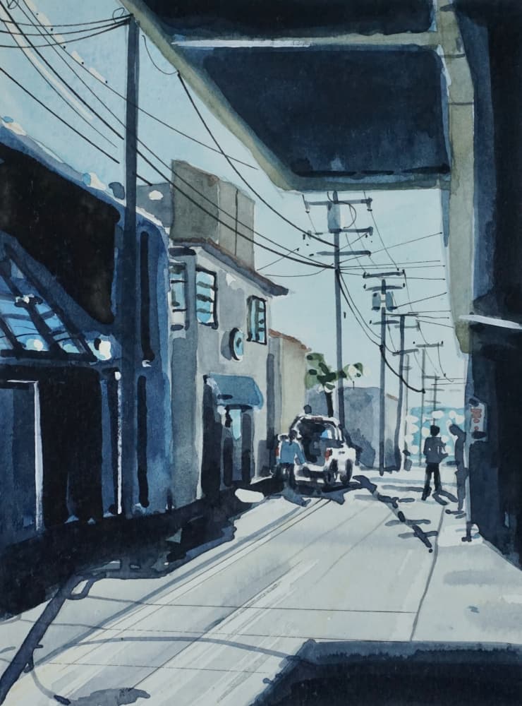Urban Street Shadows by Luisa Millicent — canvas wall art