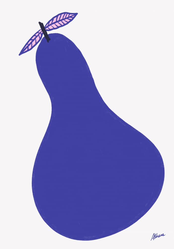 Blue Pear by Athene Fritsch — canvas wall art