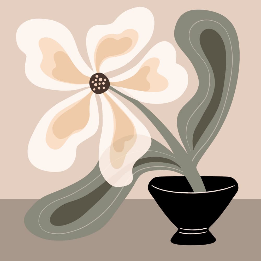 Soft Abstract Bloom by Kristian Gallagher — canvas wall art