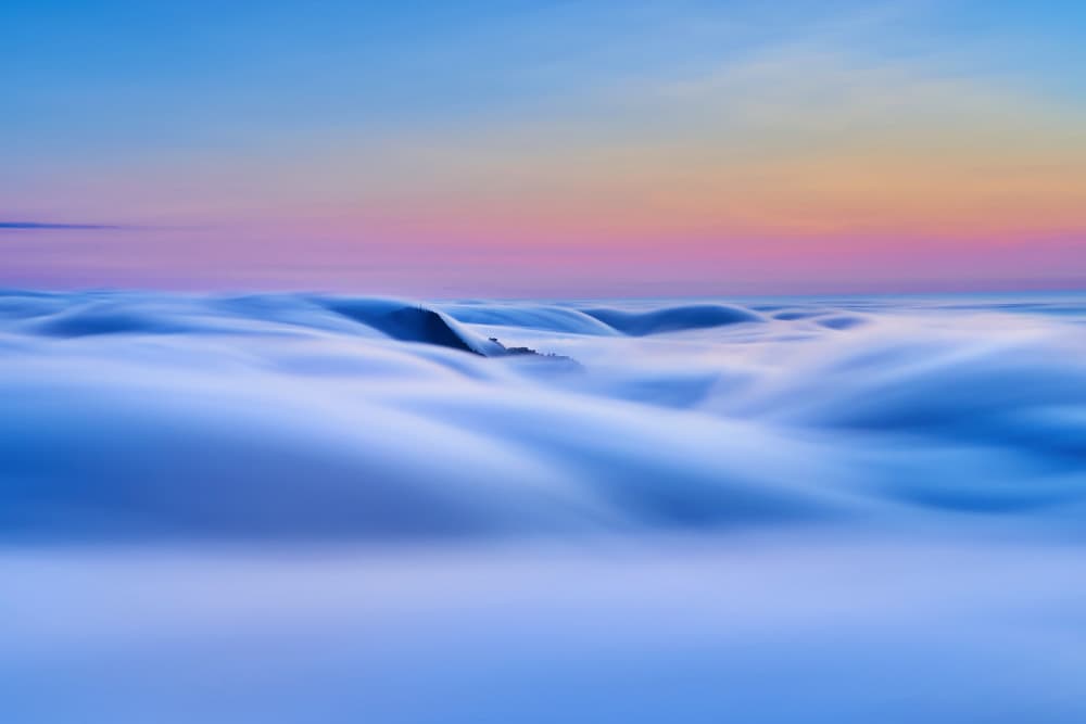 Pastel Sky Sea of Clouds by MingLun Tsai (蔡明倫) — canvas wall art