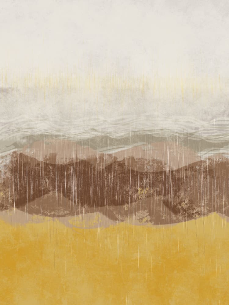 Rainy Desert Landscape by Imaginative — canvas wall art