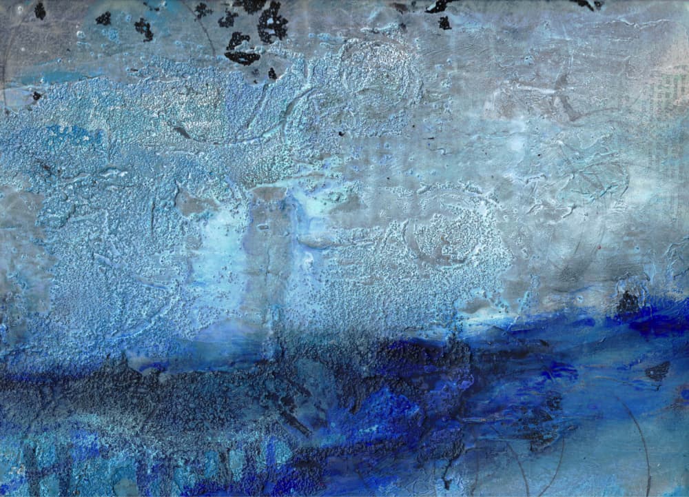 Deep Blue Abstraction by Deb Chaney — canvas wall art