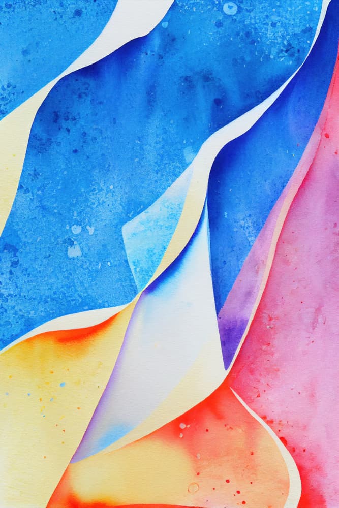 Flowing Watercolor Shapes by Mauro — canvas wall art