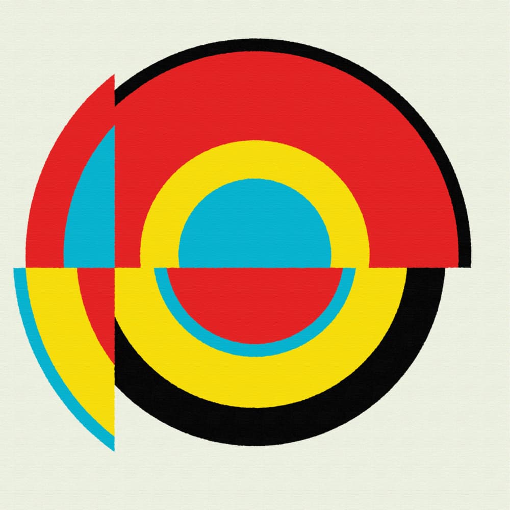 Modern Color Block Circles by Rafa Mateo — canvas wall art
