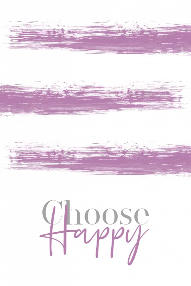 Choose Happy Brushstrokes by Melanie Viola — canvas wall art