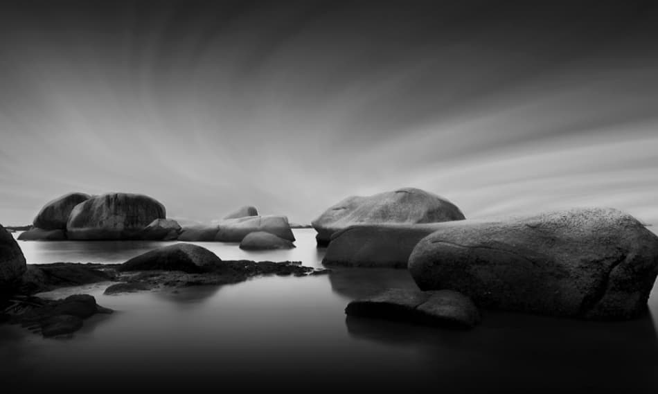 Serene Coastal Rocks by hardibudi — canvas wall art