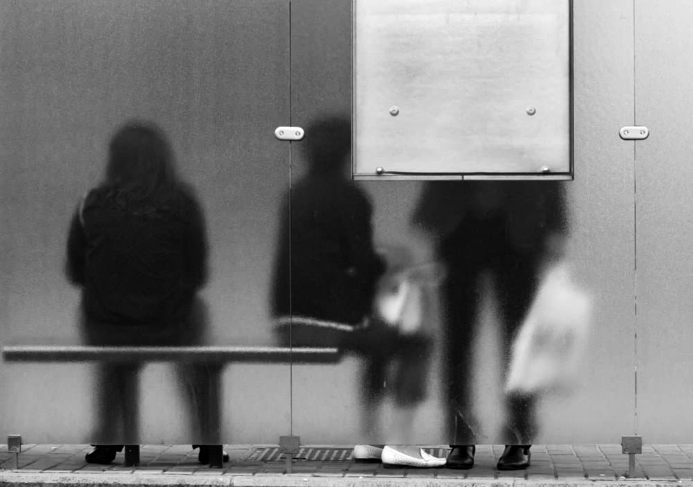 Blurred Bus Stop by Kelemen Sándor — canvas wall art
