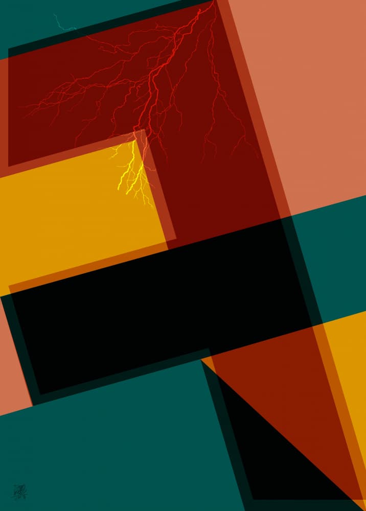 Dynamic Geometric Lightning by Osvaldo Russo — canvas wall art