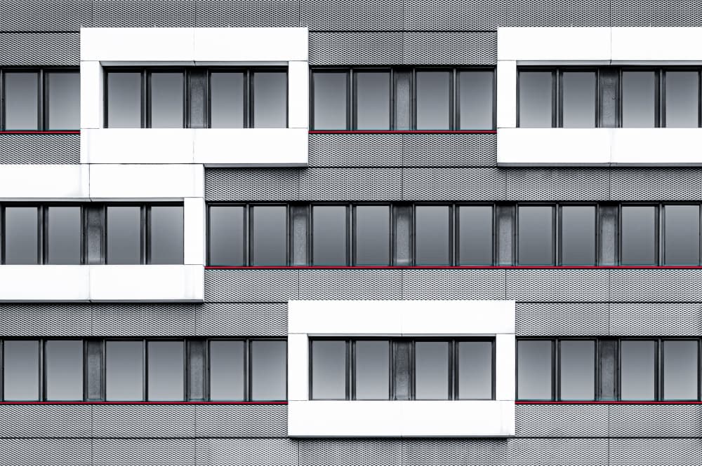 Modern Geometric Facade by Roland M Schwerdtfeger — canvas wall art