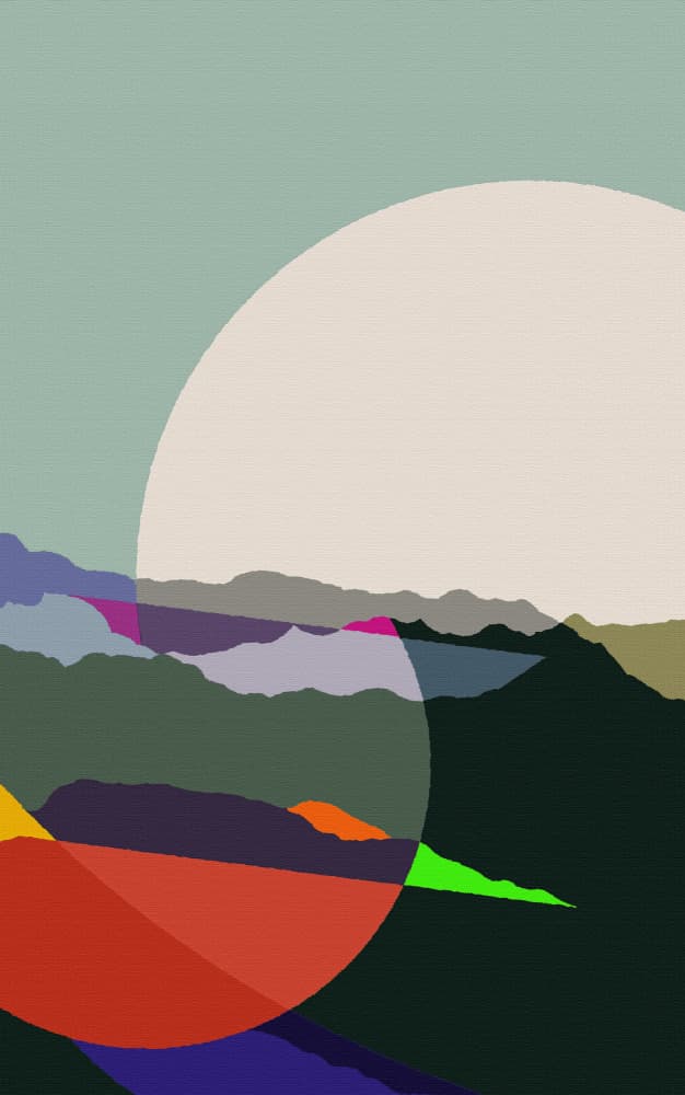 Colorful Geometric Vista by Rafa Mateo — canvas wall art