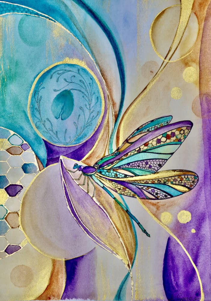 Mystic Dragonfly Dream by Amy Tieman — canvas wall art