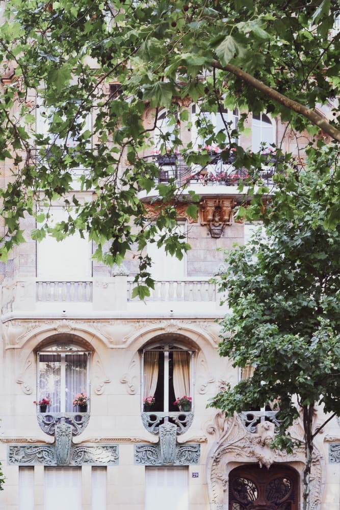 Parisian Art Nouveau Facade by Talitha McQueen — canvas wall art