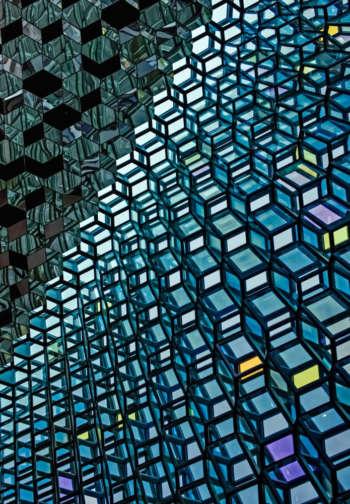 Geometric Glass Structure by Rodrigo Marin — canvas wall art