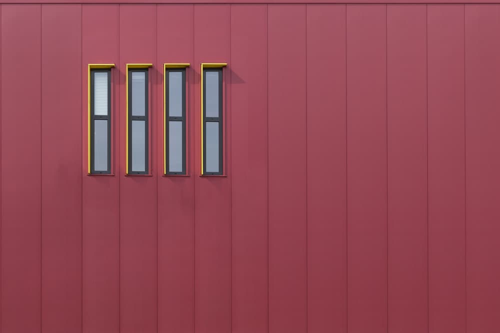Modern Red Facade by Theo Luycx — canvas wall art