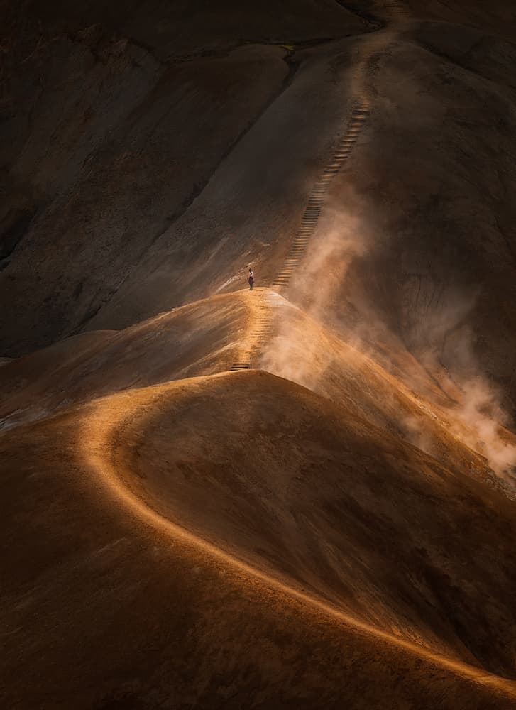 Misty Mountain Path Journey by YY DB — canvas wall art