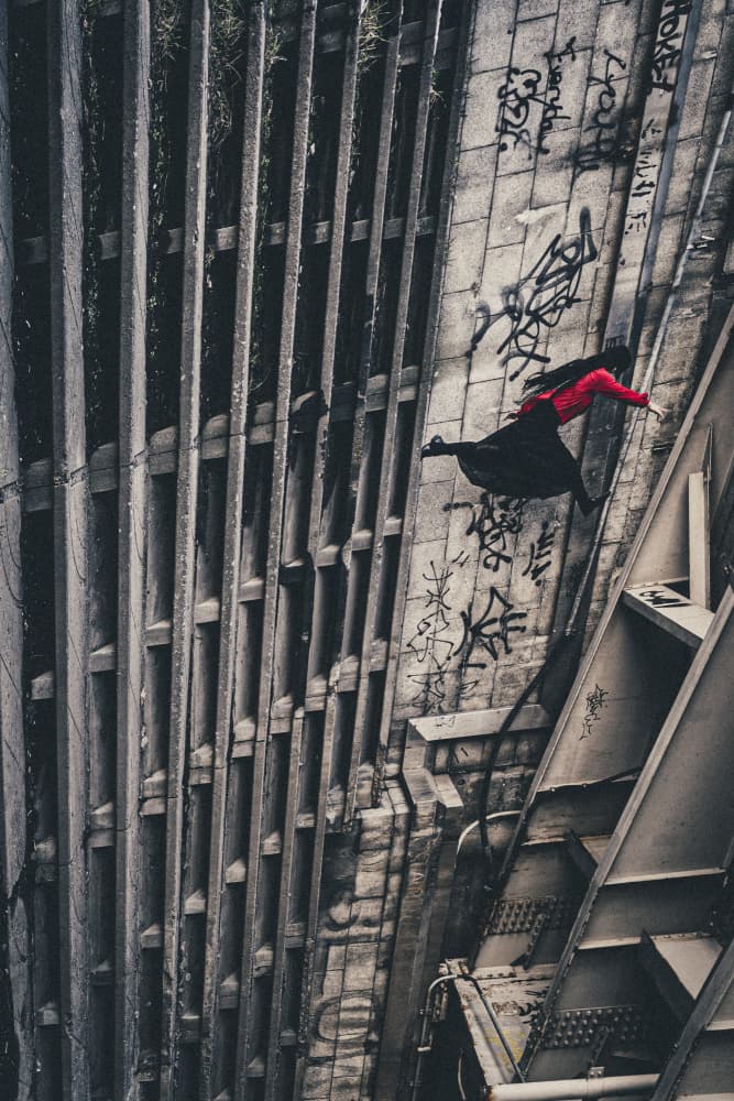 Red Urban Drop by Kurosaki Sangan — canvas wall art