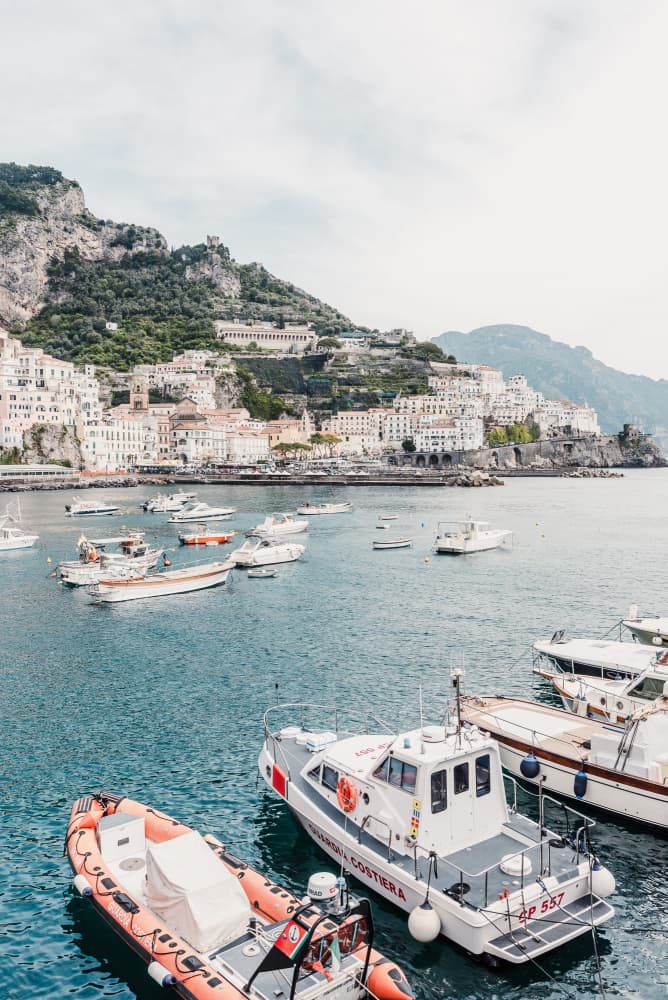 Amalfi Coastal Harbor by Photolovers — canvas wall art