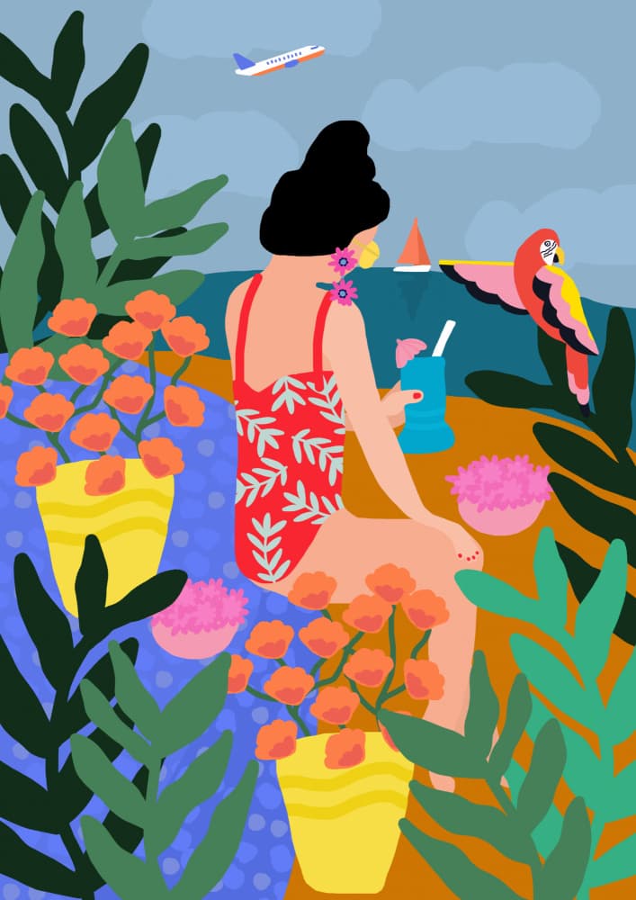 Tropical Vacation by Rafaela Mascaro — canvas wall art