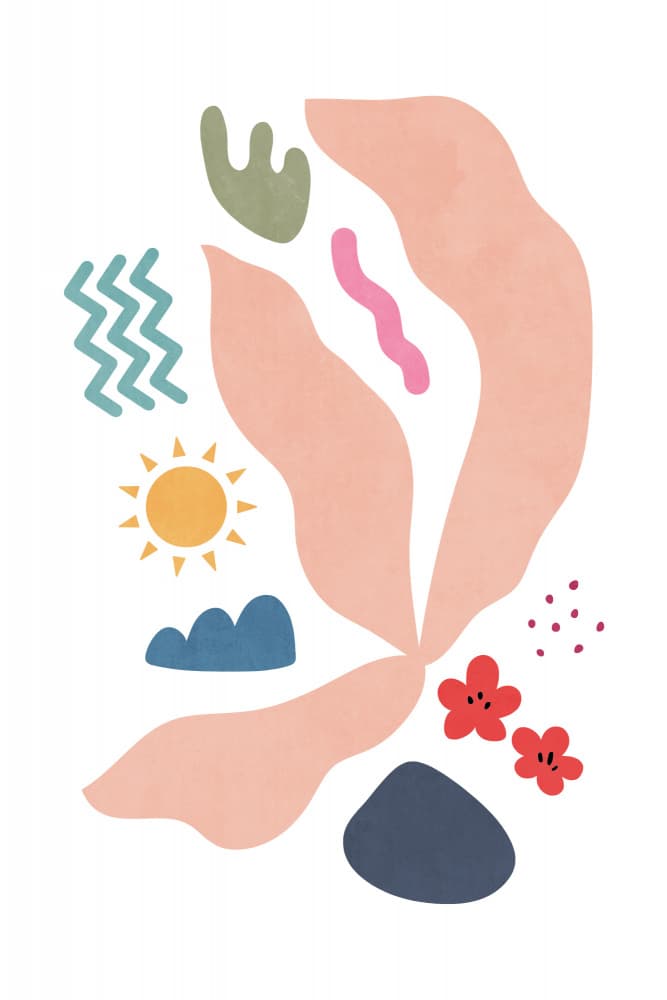 Abstract Summer Shapes by amini54 — canvas wall art