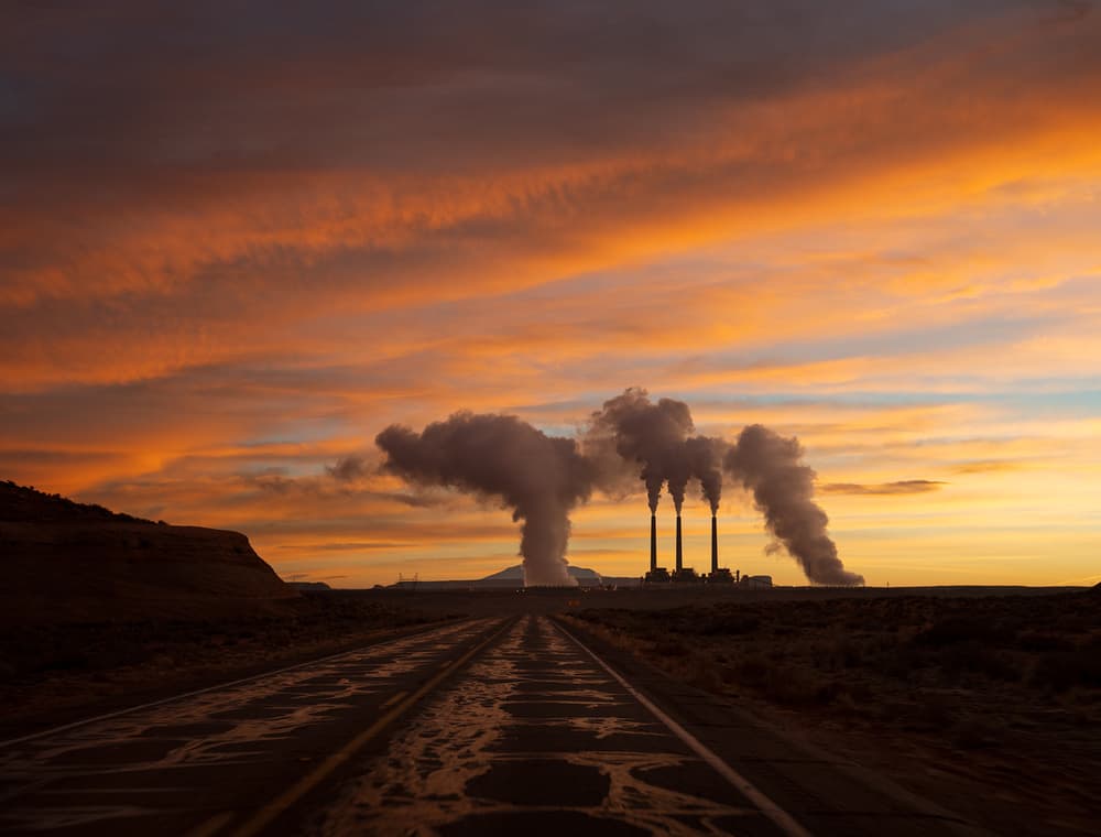 Smokestacks At Sunset by Shenshen Dou — canvas wall art