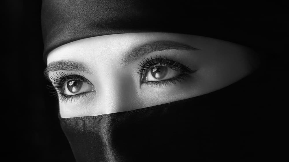 Mysterious Veiled Woman by Boris Belokonov — canvas wall art
