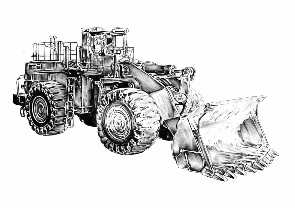 Heavy Industrial Loader by Kulik — canvas wall art