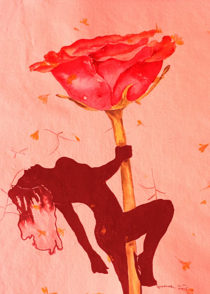 Sensual Rose Dance by Santhosh ch — canvas wall art