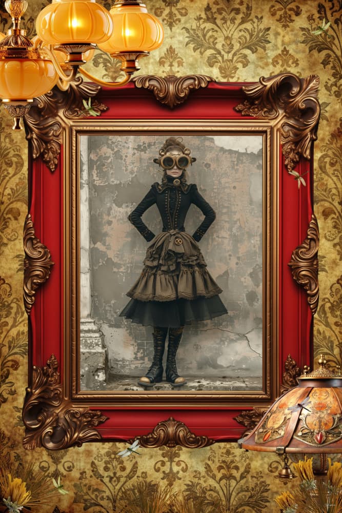 Ornate Steampunk Portrait by Sue Skellern — canvas wall art