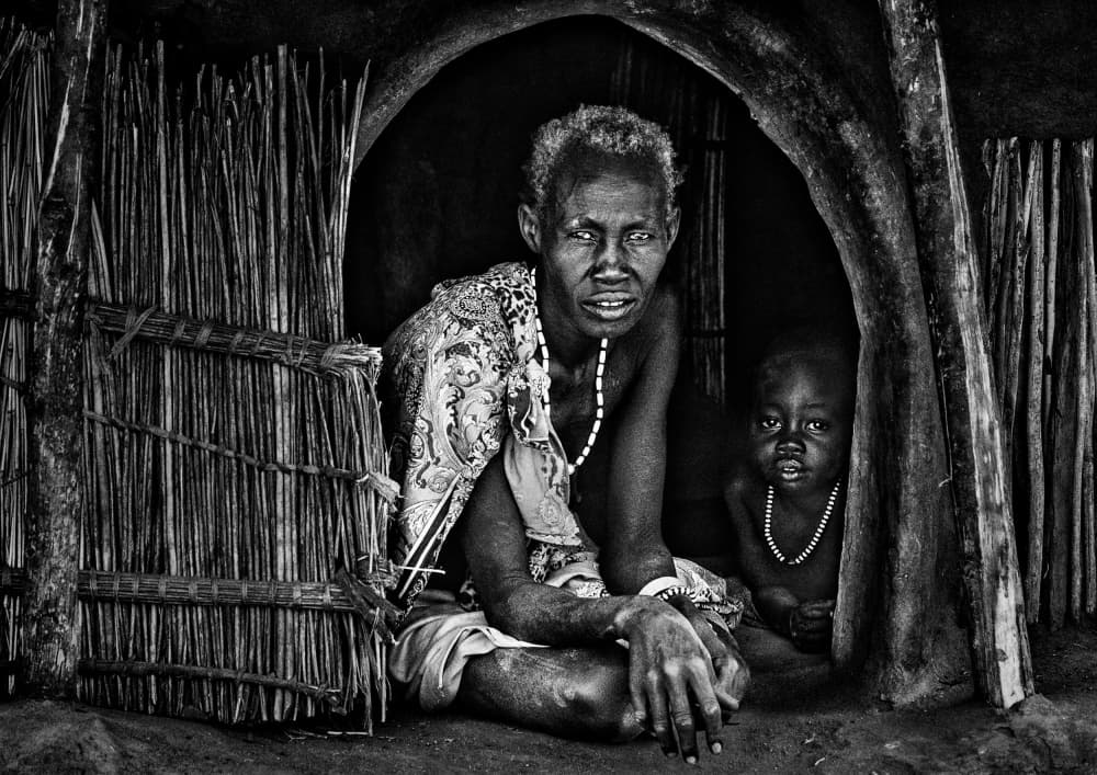 Tribal Mother and Child by Joxe Inazio Kuesta Garmendia — canvas wall art