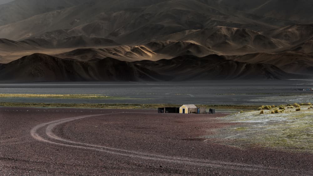 Remote Desert Road Dwelling by Patrick Dessureault — canvas wall art
