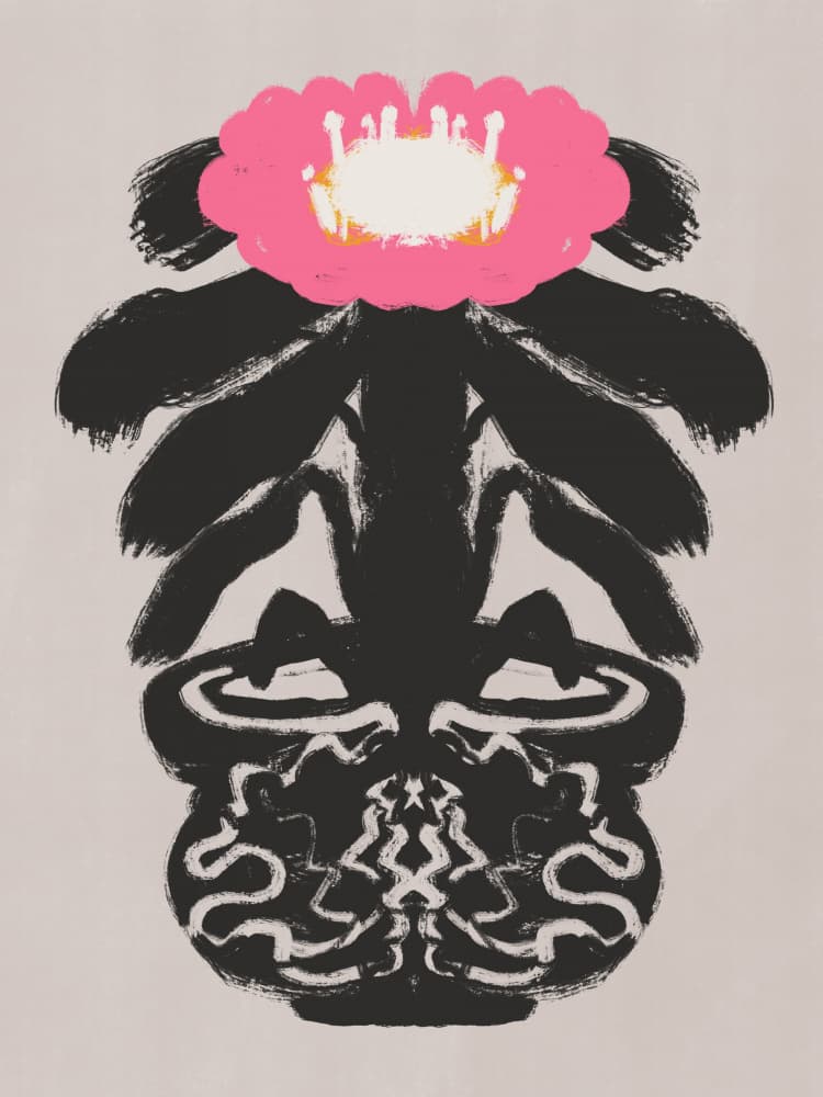 Pink Bloom Design by Little Dean — canvas wall art