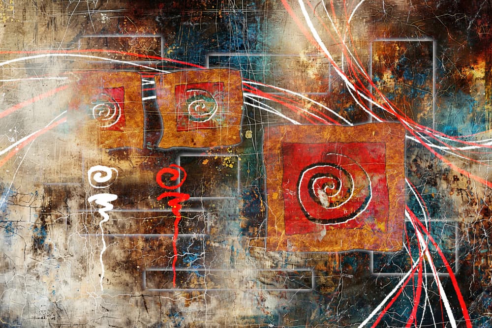 Dynamic Abstract Spirals by Rafal Kulik — canvas wall art