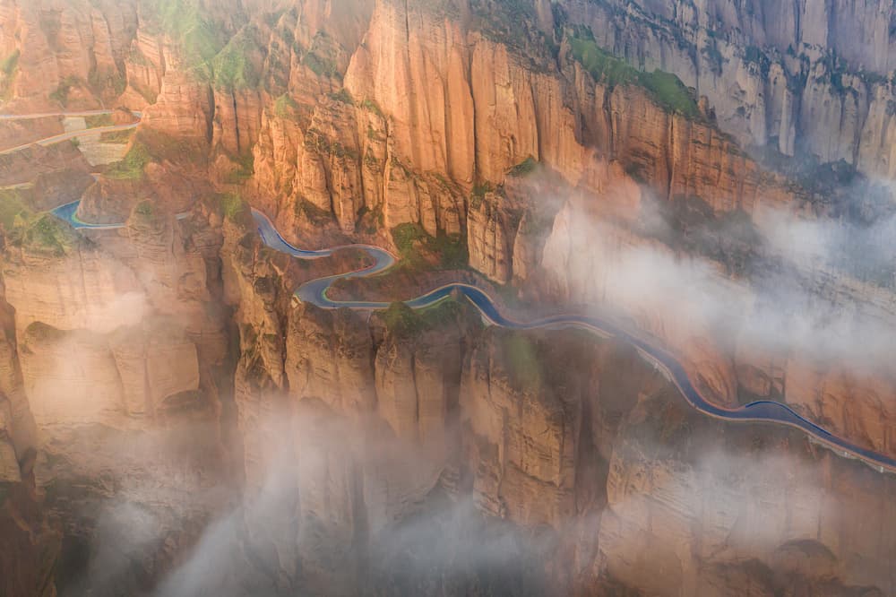 Winding Canyon Road by Simoon — canvas wall art