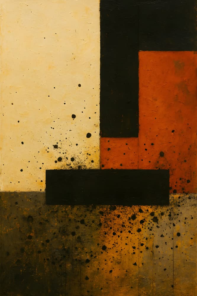 Abstract Geometric Blocks by HUGO — canvas wall art