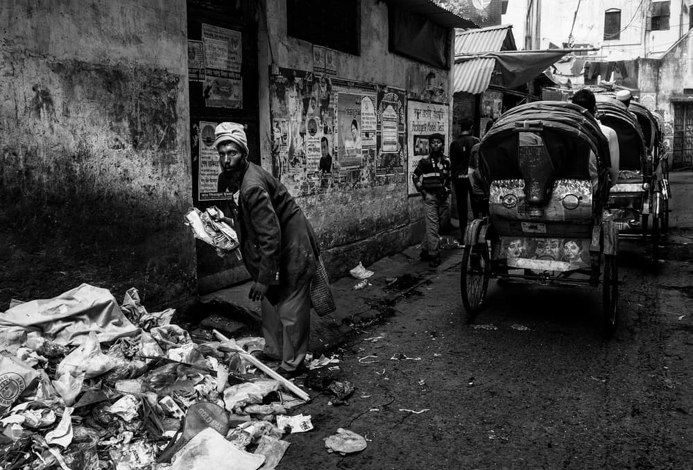 Man On Gritty City Street by Joxe Inazio Kuesta Garmendia — canvas wall art