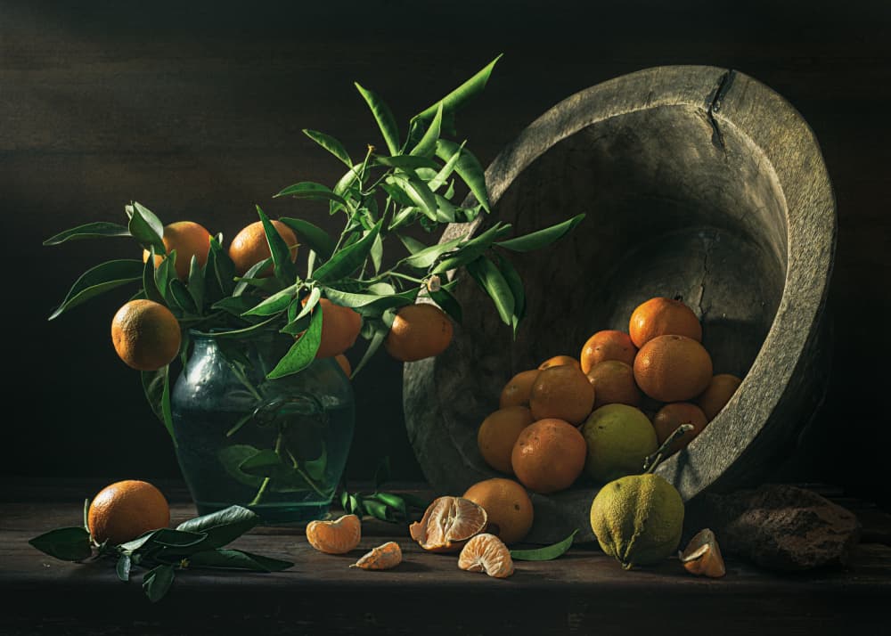 Rustic Mandarin Still Life by Vadim Kulinsky — canvas wall art