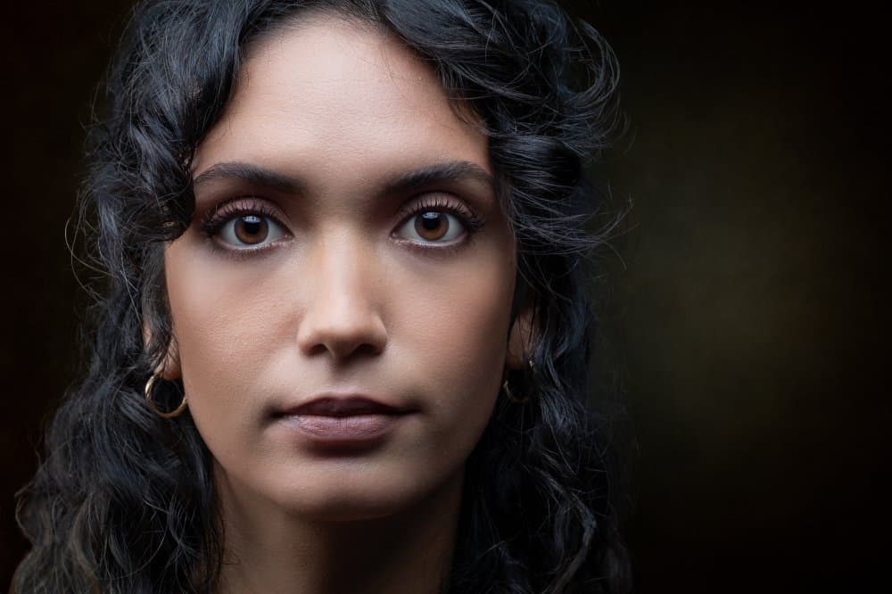 Intense Woman Portrait by Luc Stalmans — canvas wall art