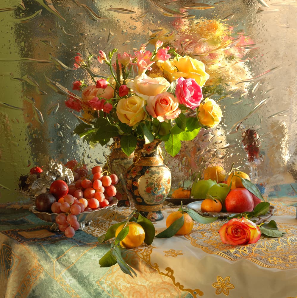 Sunlit Floral Fruit Harvest by Andrey Morozov — canvas wall art